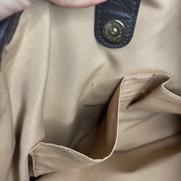 Coach Carry All Signature Brown Green Drawstring Tote Purse - Picture 12 of 16